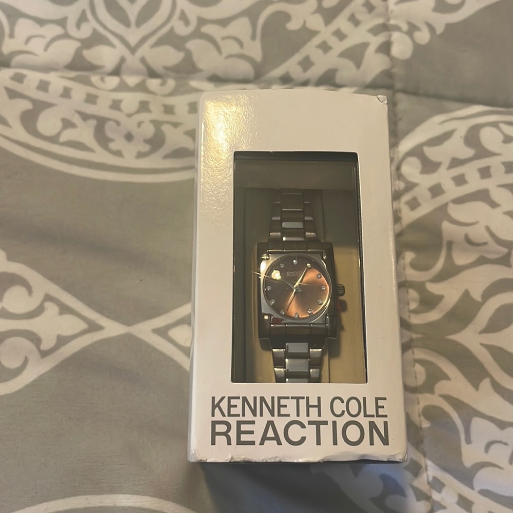 Silver tone watch